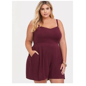 burgundy Torrid Romper